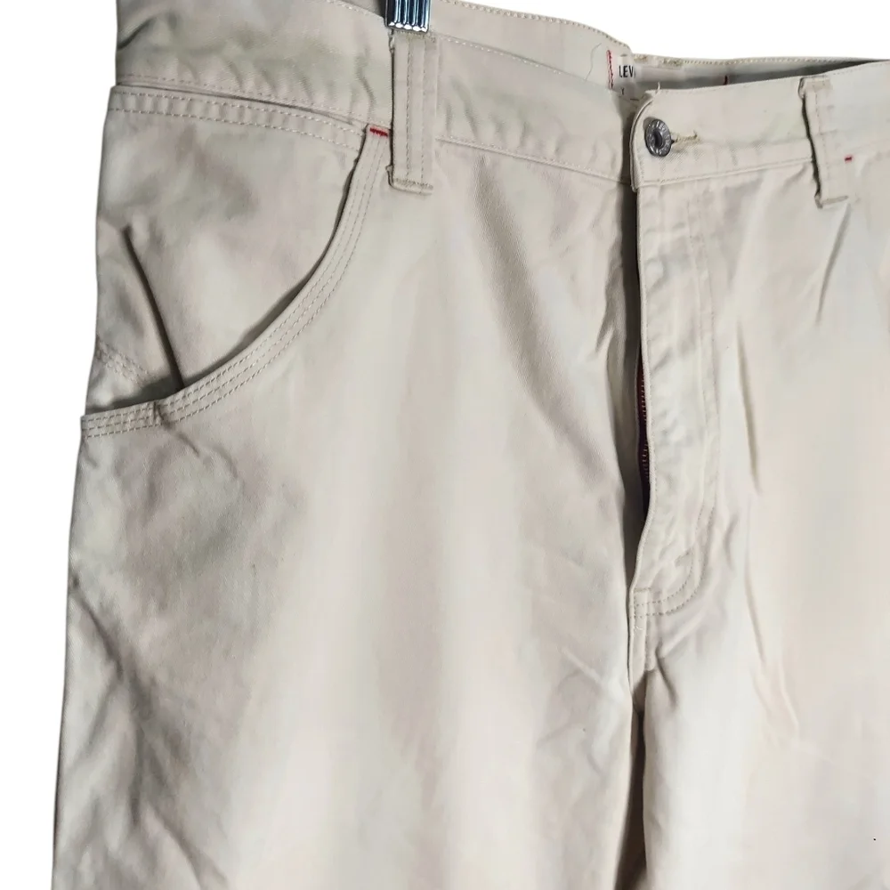 Y2K Levi's White Wide Leg Utility Pants/Jeans
